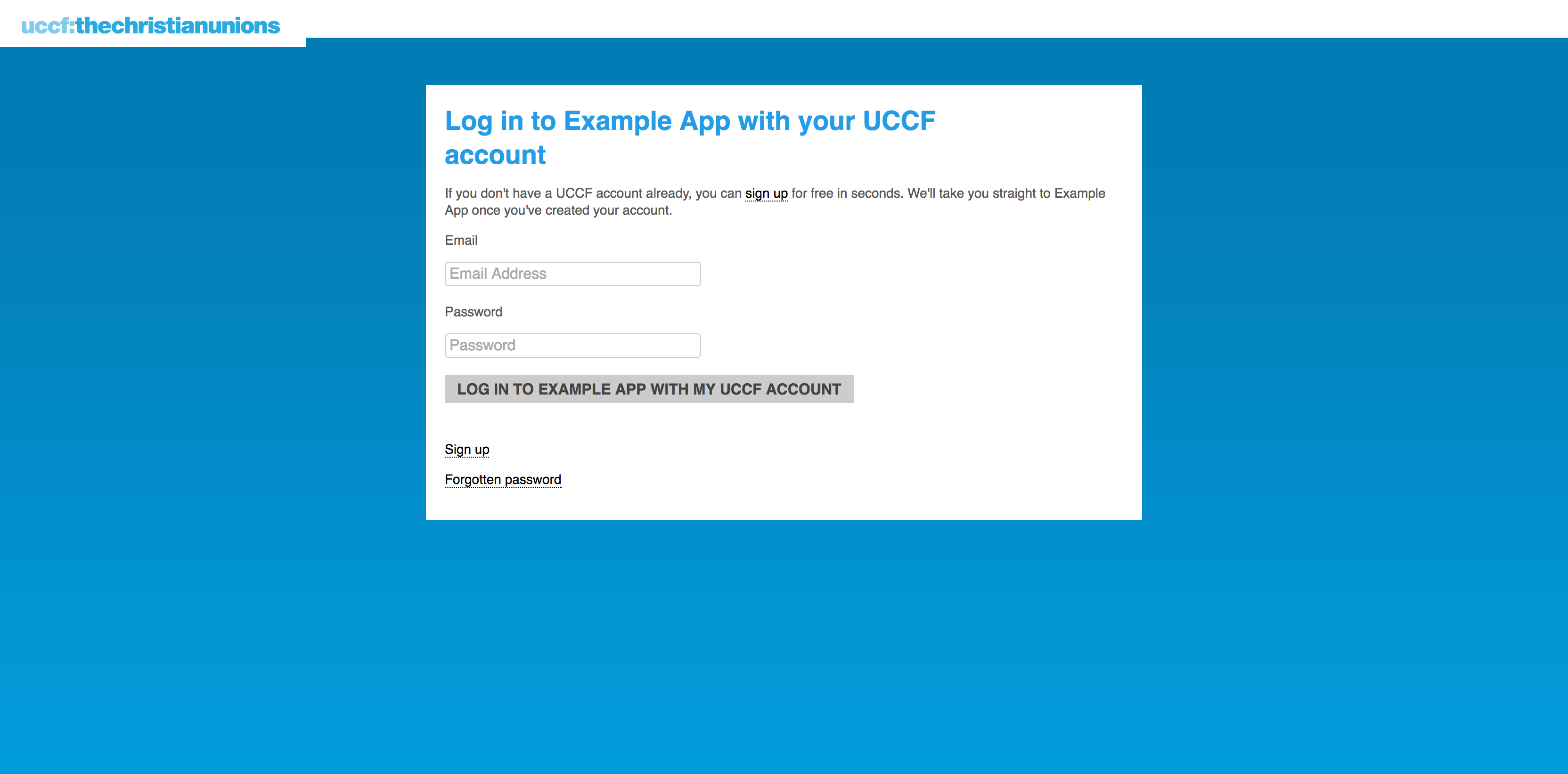 UCCF OAuth login